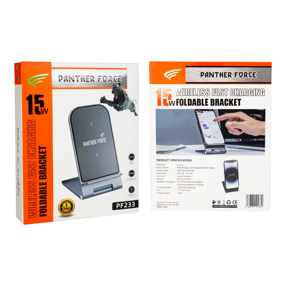 PF233- PANTHER FORCE WIRELESS FAST CHARGER FOLDABLE BRACKET PF233- PANTHER FORCE WIRELESS FAST CHARGER FOLDABLE BRACKET